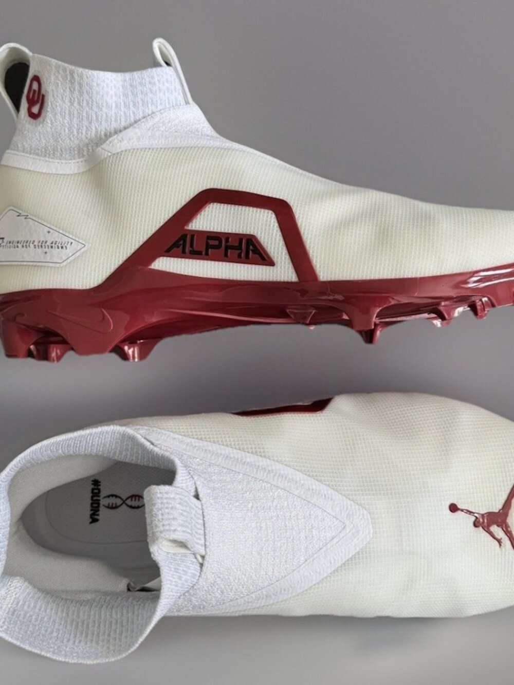 Size 15 WIDE - Nike Jordan Alpha Menace Elite 3 Oklahoma Sooners PE Football 15W